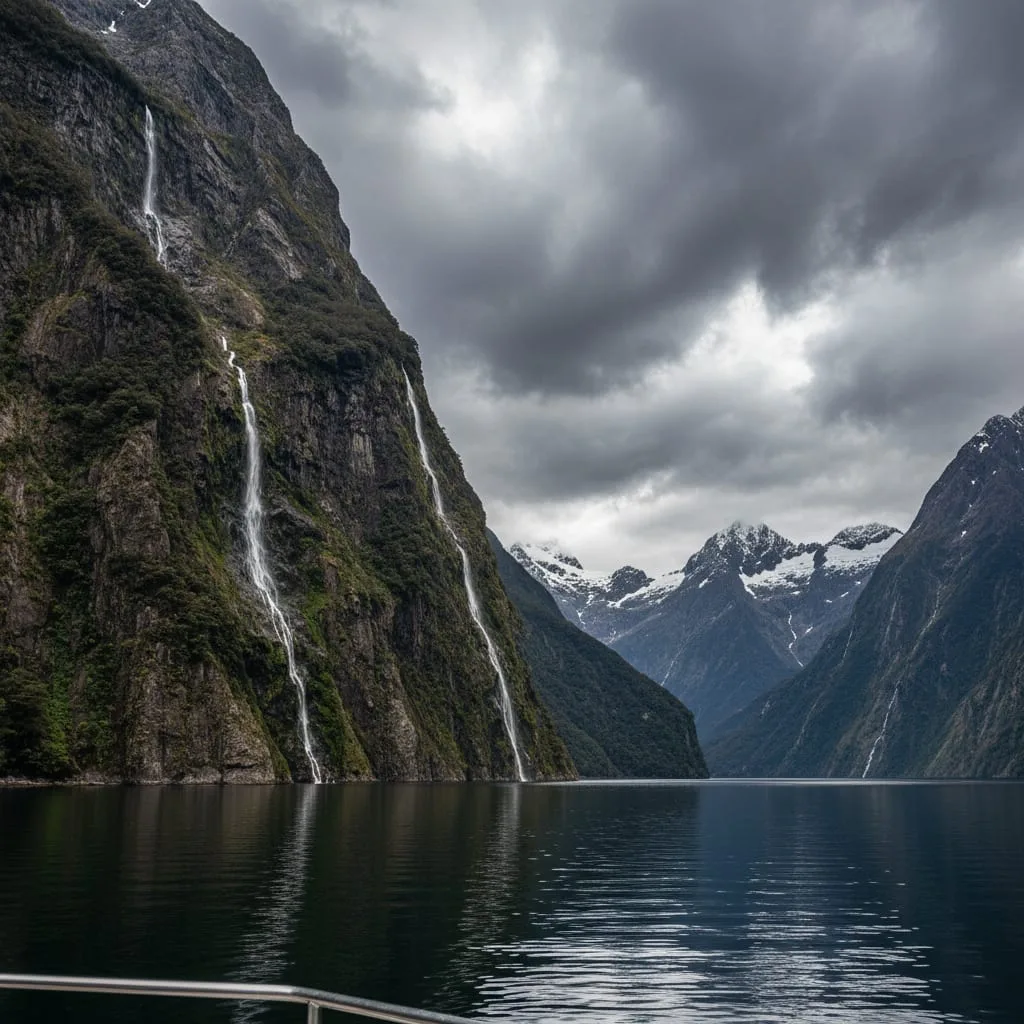 Waterfall fjord